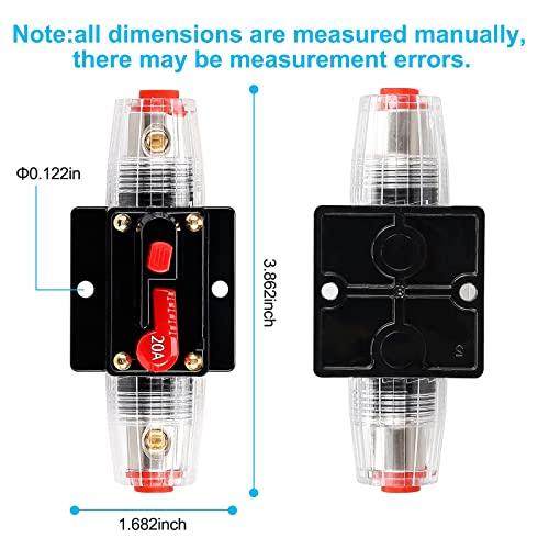 50A Circuit Breaker For Solar/Audio/Car/RV Fuse Holder 12V/24V/48V In-Line DC - View #6
