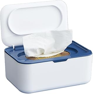 Wipes Dispenser, Wet Wipes Dispenser Holder, Refillable Wipes Container, Wet Tissue Wipes Box with Lid, Dryer Sheet Holder Dispenser Container, Baby Wipes Dispenser, Wipes Holder for Baby & Adult