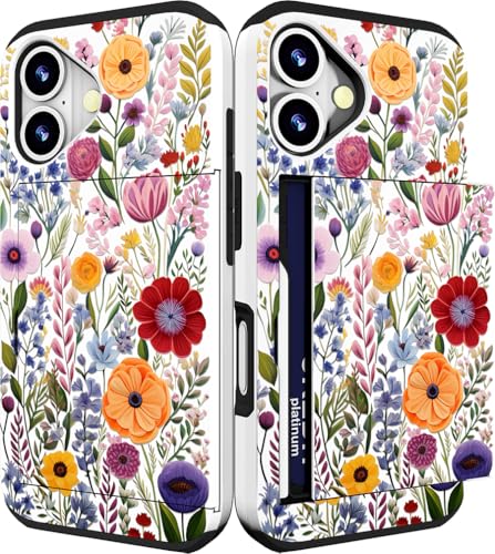 IWONE for iPhone 16 Plus Case - Orange Watercolor Summer Florals