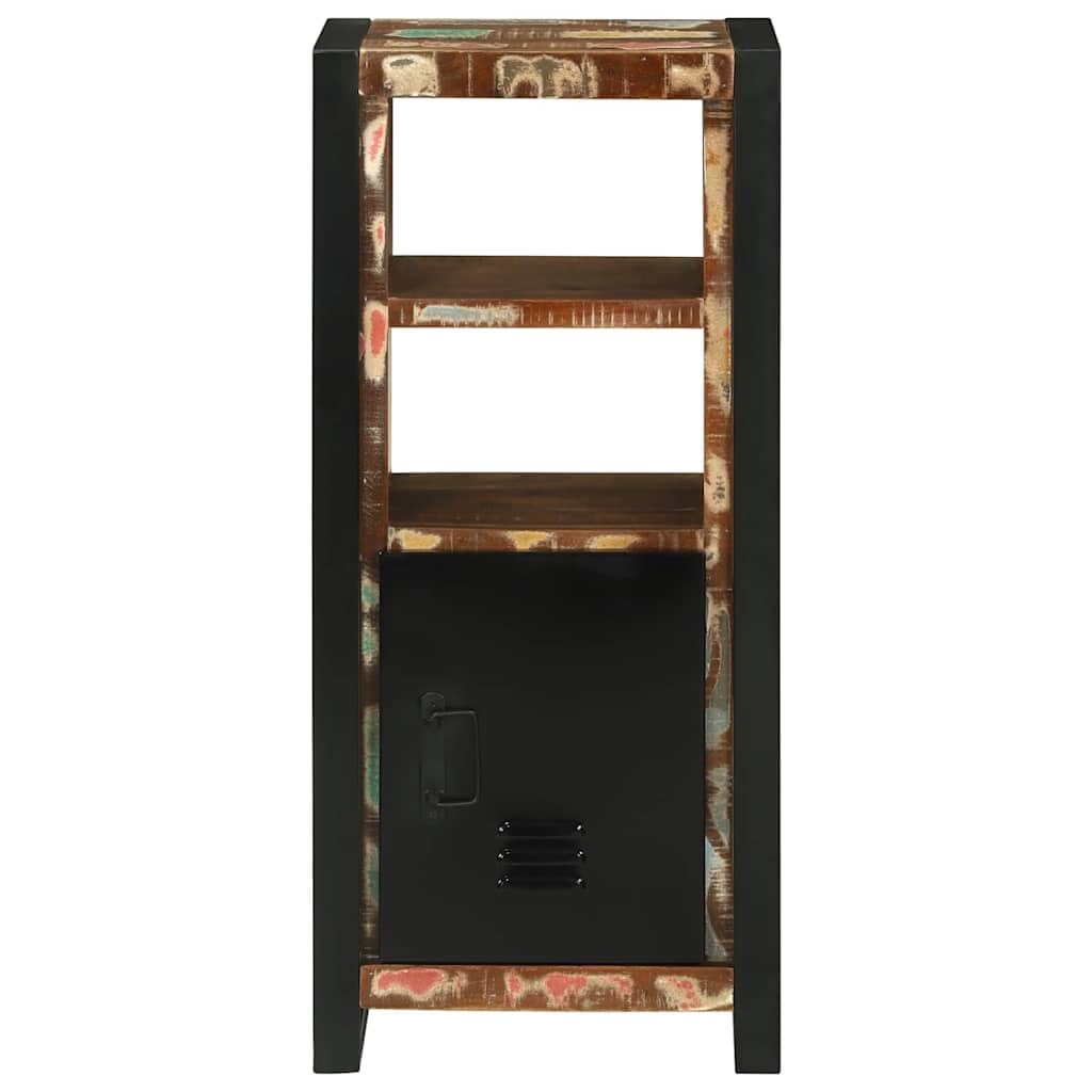 Armoire de salle de bain, marron, 40 x 30 x 90 cm, en bois massif recyclé, étroite, petite, avec étagère, design moderne et durable, pour salle de bain, cuisine, couloir