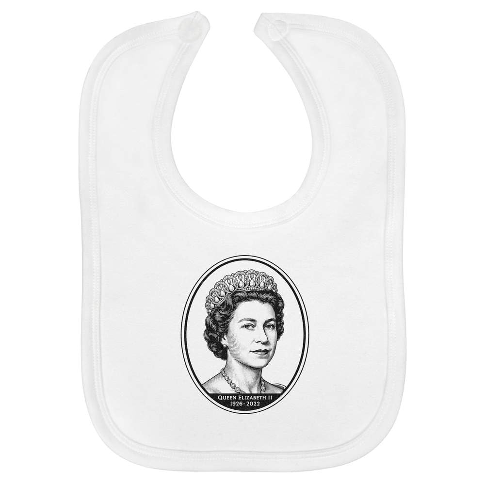 Azeeda 'Queen Elizabeth II' Baby Bib - White (BI00074425)