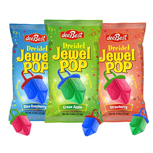 Dee Best Dreidel Jewel Pop Ring Shape Candy - Pack Variado 36