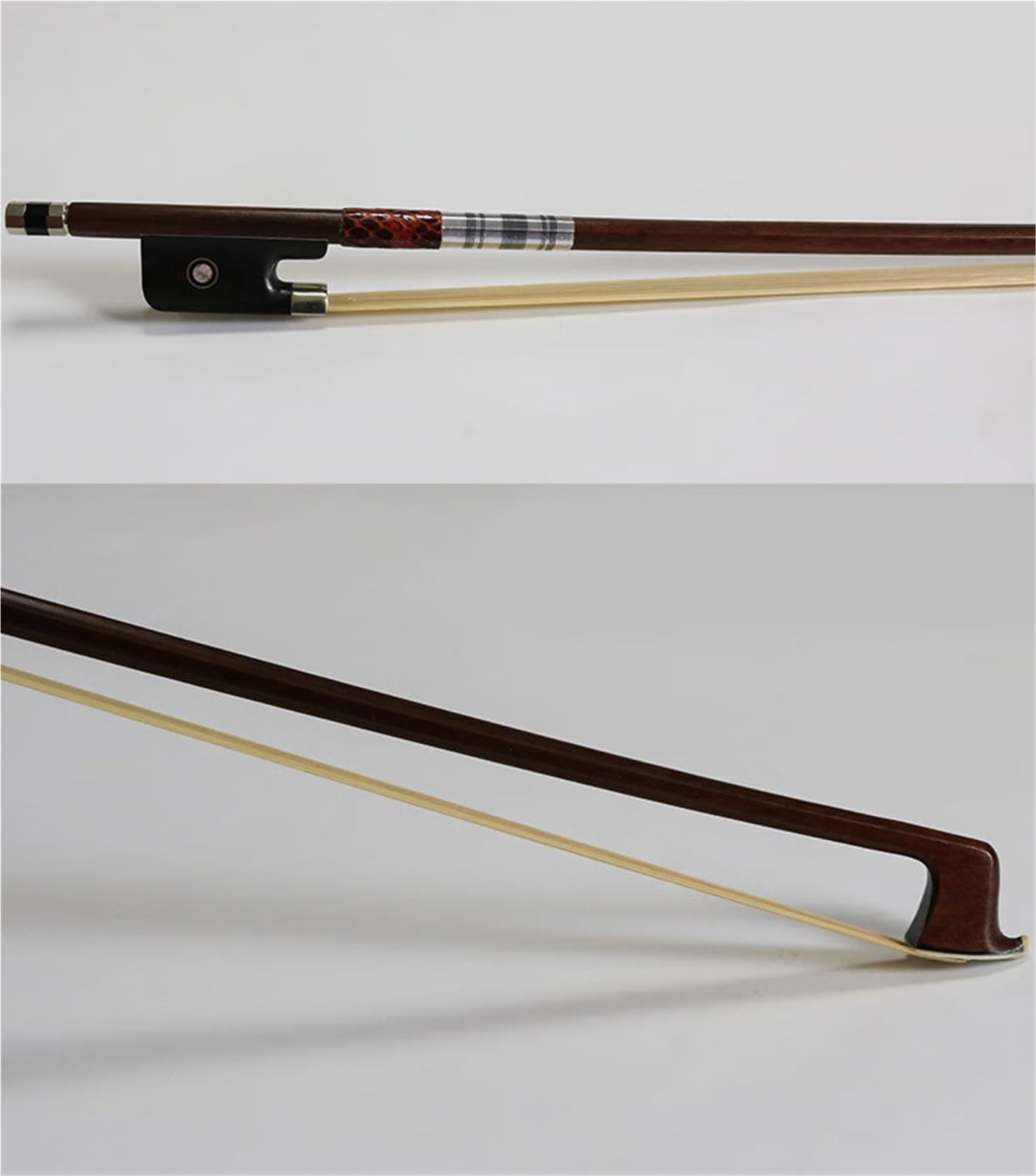 Professioneller Geigenbogen Violinbogen Violinbogen Performance-Grade-Zubehör Bogen Bratschenbogen 4/4 Violine grünes Sandelholz(Viola bow)