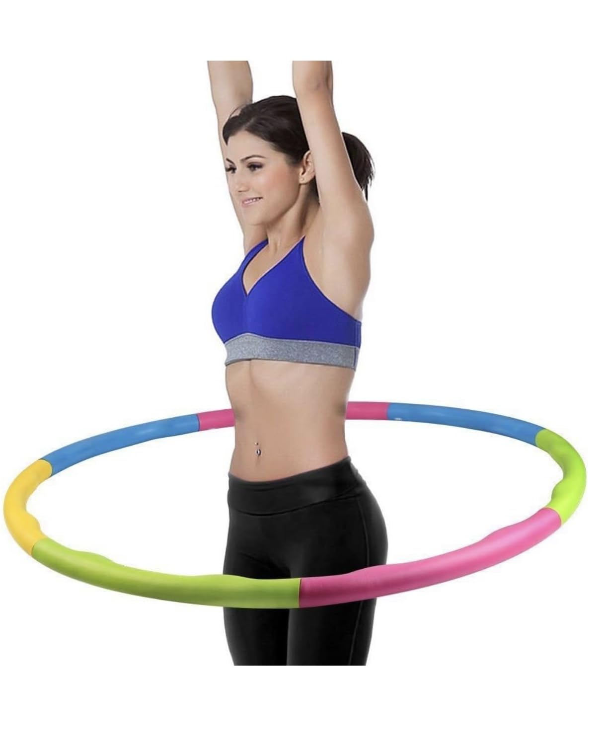 Sports Classic Hula Hoop Consists of 8 Inter-Lockable Pieces (Multicolour)