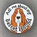 Basset Hound Dog Button, Ask Me About My Dog Pin, Cartoon Pet Portrait Gift, Handmade Dog Accessories, 2.25 or 3.5