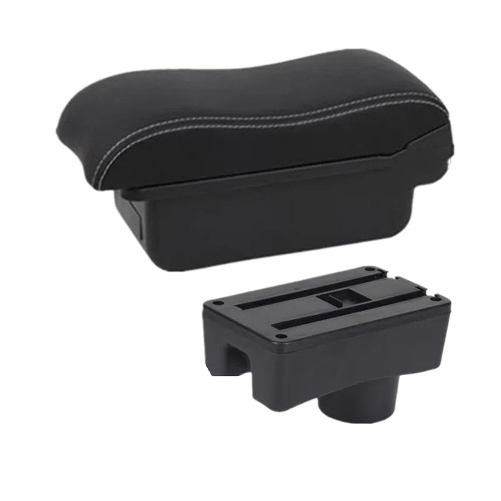 AWGNTQQ Car Armrests For Toyota For Aygo X Car Armrest Box Storage Interior Dedicated Retrofit Parts Accessories(A2 white line No USB)