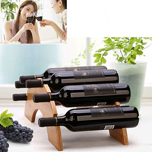 Soporte para 6 Botellas de Vino en Bambu miniatura 4
