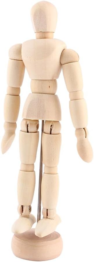 Maniquí de Madera Articulado 11cm para Dibujo y Modelo Artístico miniatura 8