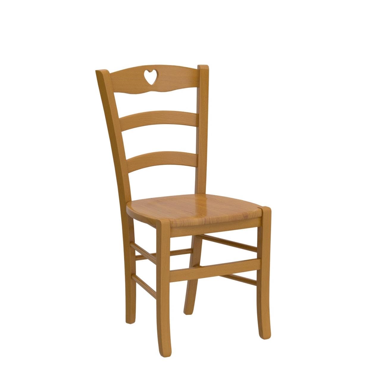 t m c s Tommychairs - Set 4 sillas Cuore para Cocina y Comedor, Estructura en Madera de Haya Color Roble y Asiento en Madera