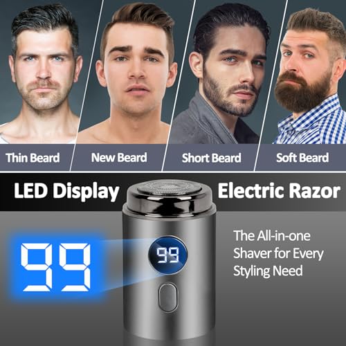 Mini Shavers for Men Electric Razor, USB Rechargeable Travel Shaver, Waterproof Shaving Machines, Wet and Dry Trimmer, Portable Shavers for Home Travel - Image 5
