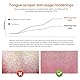 4 Stück Zungenschaber Kupfer, Tragbarer Zungenreiniger Metall, U-Form Tongue Scraper Tongue Cleaners für Mundpflege & frischen Atem, Damen Herren, in Kiste