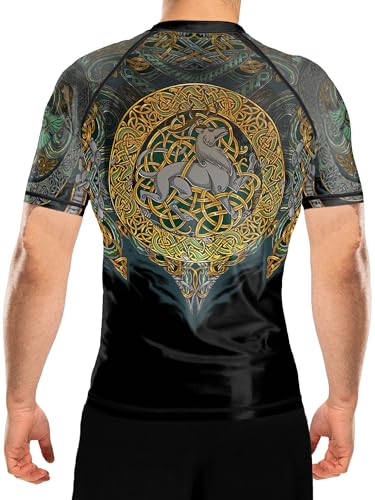 Raven Fightwear Men's Celtic Rash Guard Short Sleeve BJJ MMA