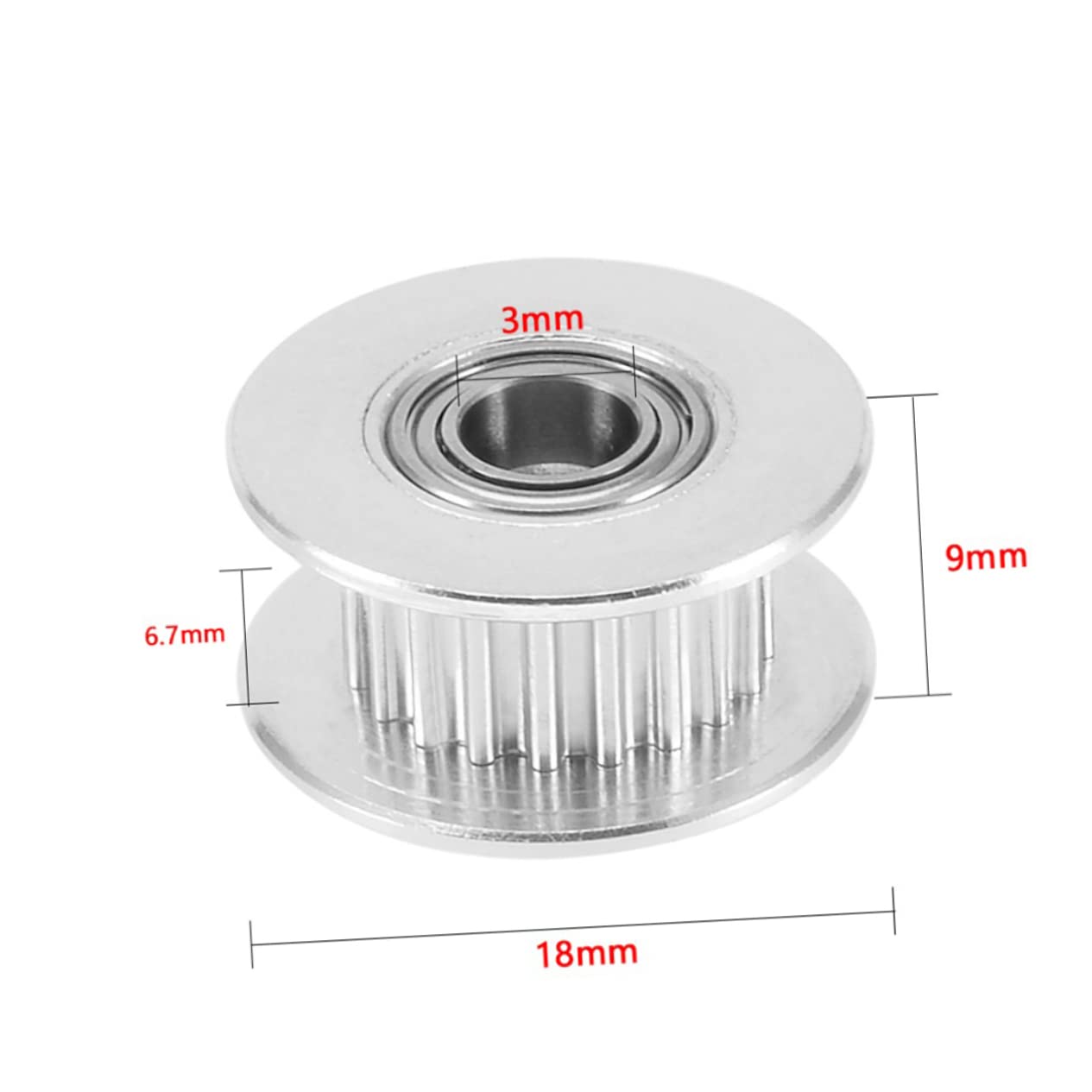 HOMOCONO 3D Printer Gears for Machines 5pcs Timing Belt Pulley Kit Synchronous Wheel Pulley System 6mm Bandwidth