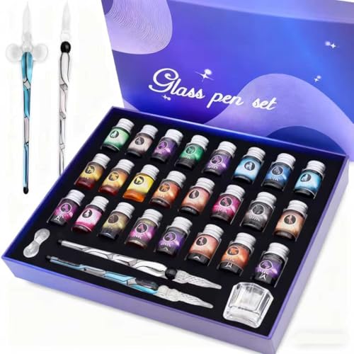 ASXMA Glass Dipped Pen Ink 24-Color Set