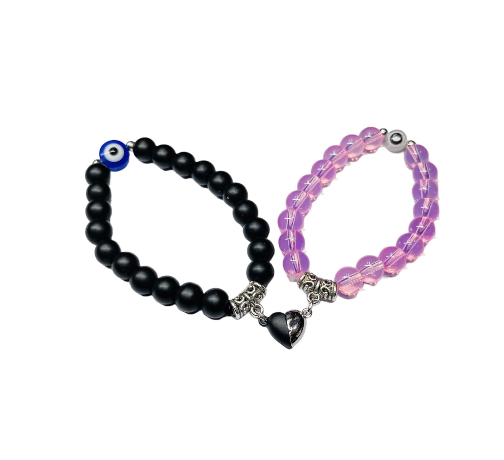 See full amazon price history chart for Skyuni Collection White Black Natural Stone Beads Matching Heart Magnetic Bracelet for Men, Women For Couples - 2pcs/set (Pink Evil Eyes) Skyuni Collection White Black Natural Stone Beads Matching Heart Magnetic Bracelet for Men, Women For Couples - 2pcs/set (Pink Evil Eyes) (B0CBXZBW4L) Amazon Price History, Amazon Price Tracker