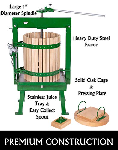 Big Dog 36 Liter (9.5 Gallon) Cross Beam Cider Press - Cider, Wine, Grape, Fruit Press, For Apple Cider, Wine and Juice Making, Choose Size by Montimax - Thumbnail 3