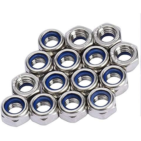 15 pieces hexagon nut M8, standard, 15 pieces, screw nut, stainless steel nut, hexagon nut (M8, 15 pieces) Cover