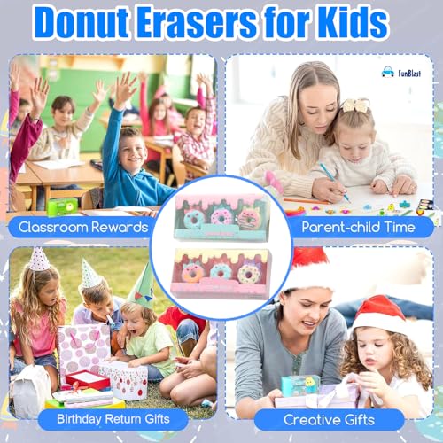 Image of FunBlast Unicorn Erasers - Pack of 6 Pcs; Kawaii Rubbers Kids, Students, Fancy Stationery Gift for Girls, Birthday Gift for Kids (Multicolor)