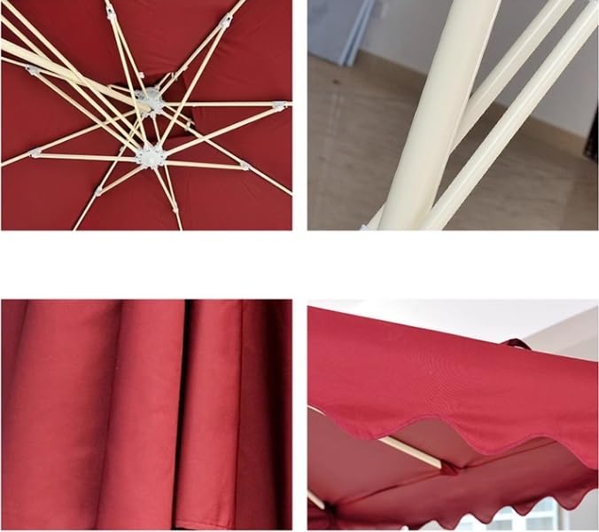 Parasol al aire libre de 2.2m con base para mesa de patio y jardin 3