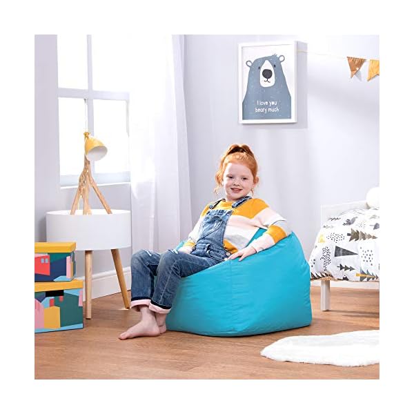 Bean Bag Bazaar Kids Hi-Rest Bean Bag Chair, Large Indoor Outdoor Bean Bag Chairs for Kids, Kids Bean Bags for Girls and Boys with Filling Included, Nursery Decor Bedroom Accessories - Image 4