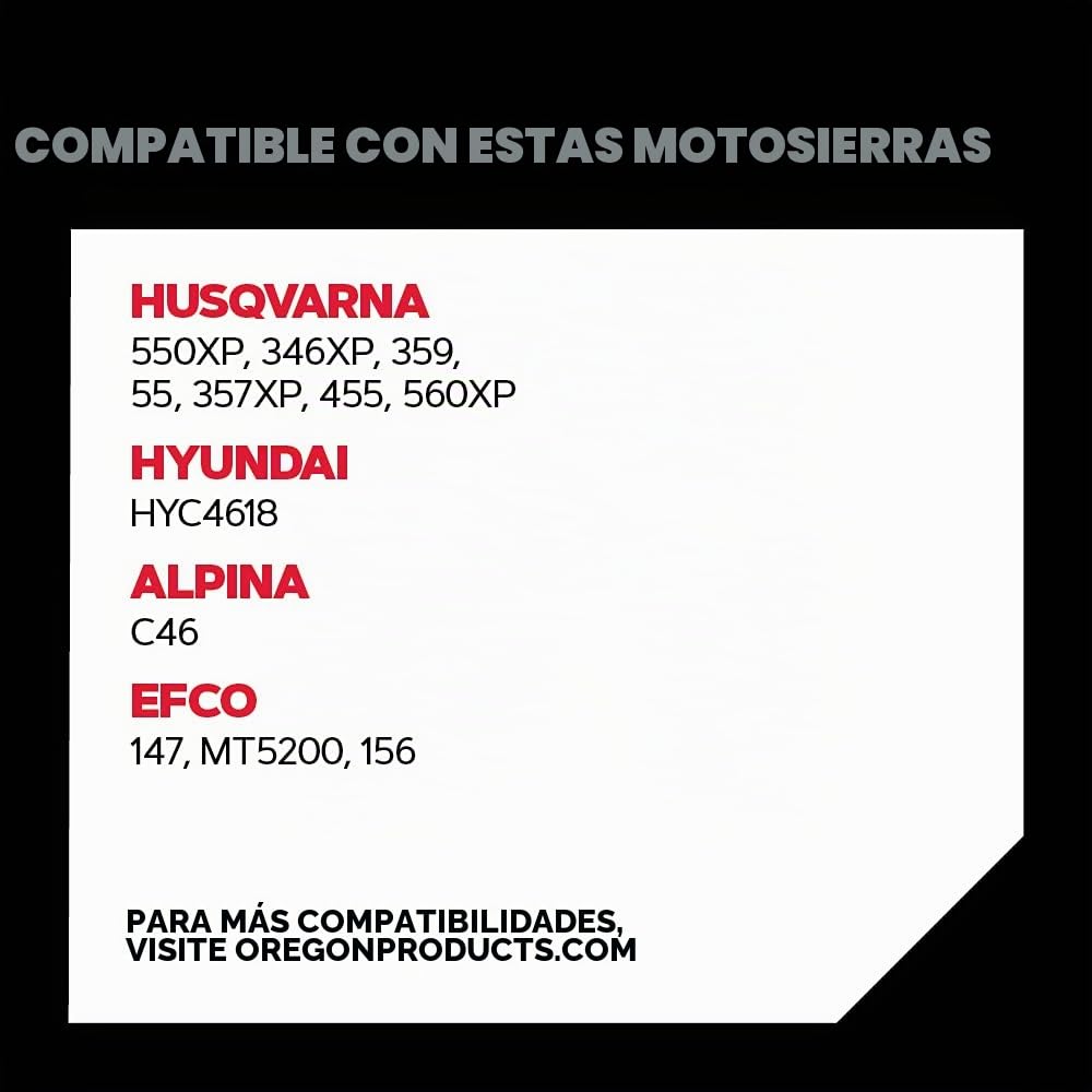 Oregon 21BPX072E Cadena de Motosierra ControlCut para Espada de 45 cm, 72 Eslabones, Compatible con Husqvarna, Hyundai, Alpina, Efco y muchas más