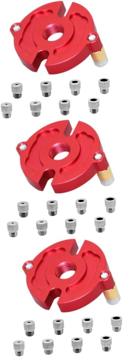 3 Sets Woodworking Punch Locator Tool Kit with Drill Bushings for Precise Hole Positioning Carpentry Projects