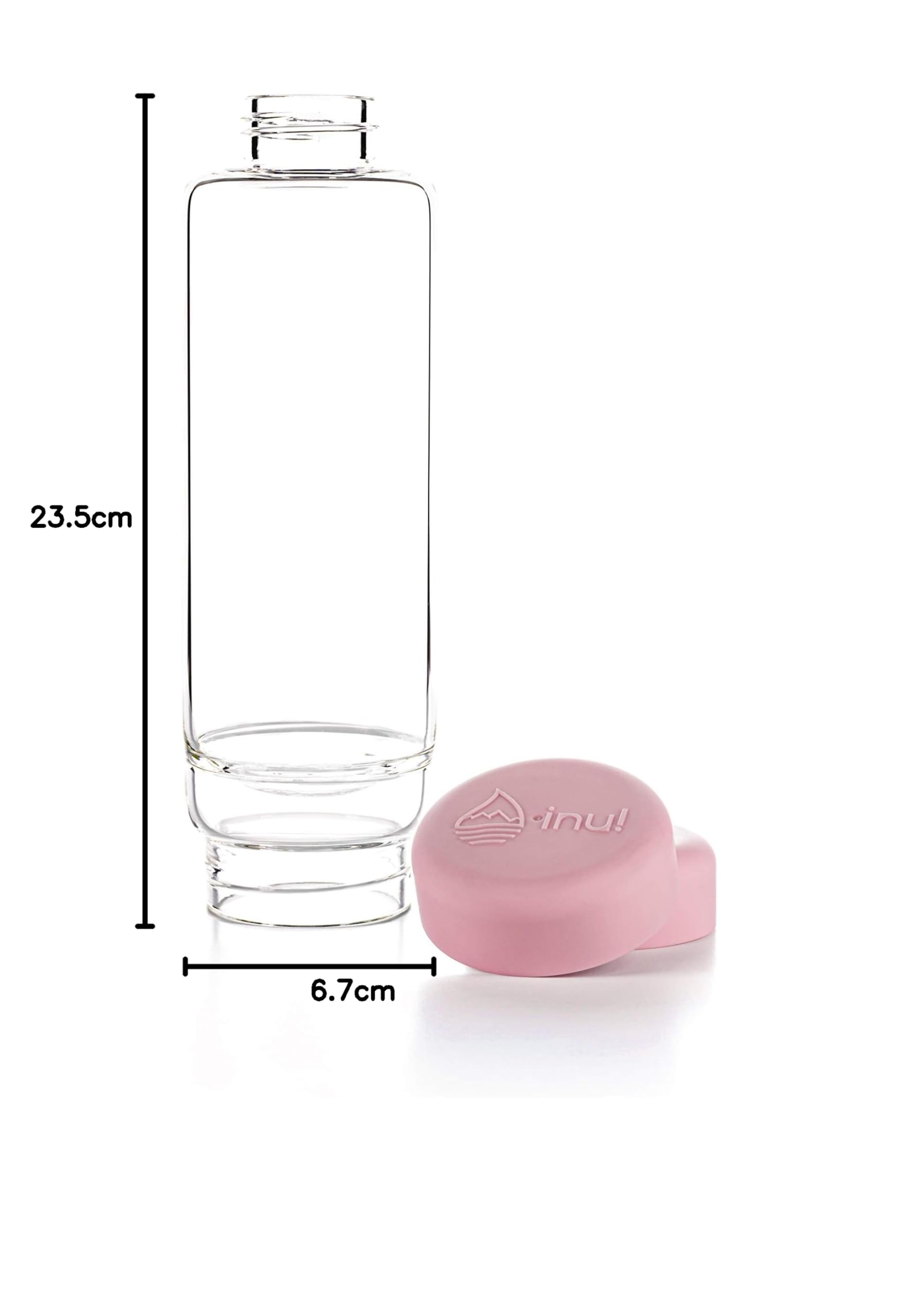 VitaJuwel inu ROSE | La botella de agua original de cristal con cuarzo rosa