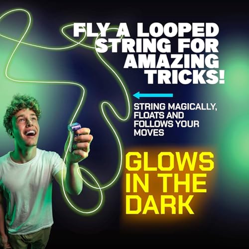 ZipString Luma - The Patented Glow-in-The-Dark Toy That Flies a Loop of String, Creates Endless Shapes and Tricks Built- - Additional View