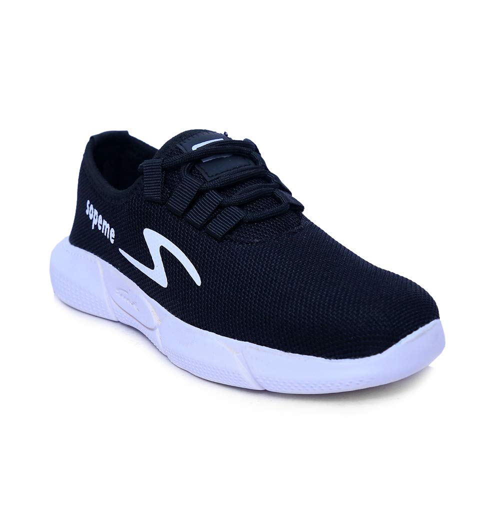 Kids Black Sports Shoes for Running Casual Walking Sneakers (Numeric_2) (B08TRSWGVX) Amazon Price History, Amazon Price Tracker