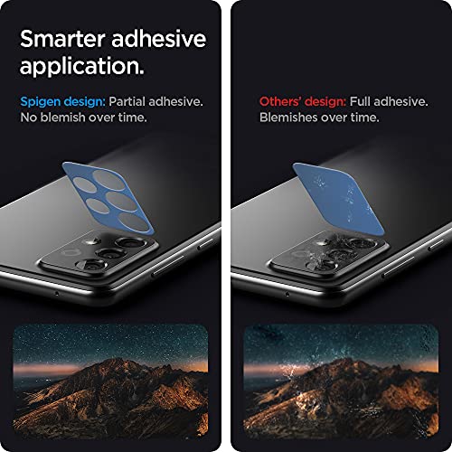 Image of Spigen Glass Camera Lens Protector For Galaxy A52 Lte|5G&Galaxy A52S (Transparent) Edge To Edge Full Screen Coverage,Pack Of 2