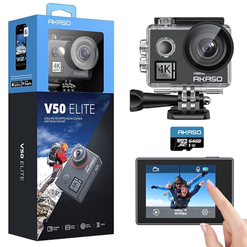 AKASO V50X アクションカメラ 4K 170度広角 防水 Amazon | AKASO アクションカメラ 4k60fps V50Elite タッチ