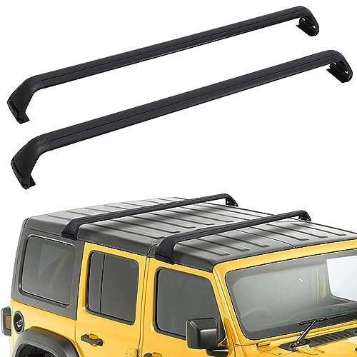 2 Stück Aluminium Dachträger Gepäckträger für Jeep Wrangler JK JL Gladiator