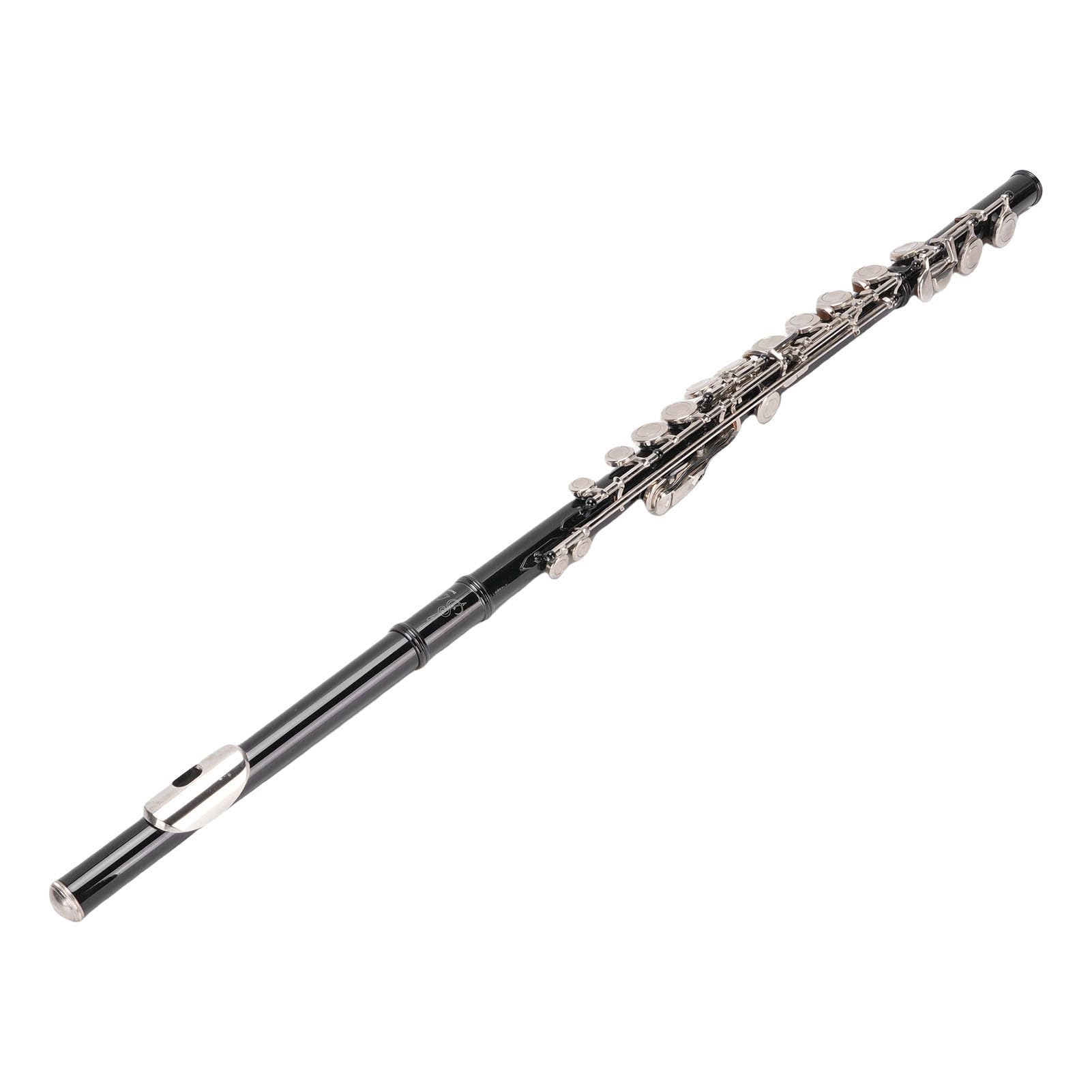 Kit de Instrumentos Musicales con Orificio Abierto para Flauta de 16 Teclas, Flauta C Tono Brillante para Adultos, Cuproníquel Profesional