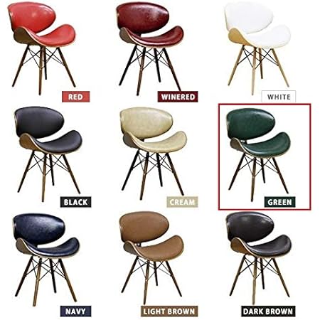 Amazon ビンテージ カジュアルチェア ブルチーノ オフィスチェア ワークチェア パーソナルチェア ダイニングチェア チェア ミッドセンチュリー レトロ 人気 おしゃれ グリーン ダイニングチェア オンライン通販