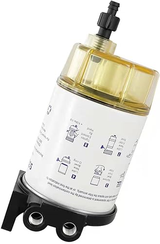 Miniatura 4 de S3213 - Conjunto de separador de agua de combustible marino con cuenco transparente y púas de 38 pulgadas x 14 pulgadas NPT accesorios de repuesto