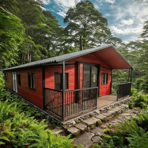 Customized Tiny Houses to Live in for Adults, Container Prefabricated Expandable House Tiny Homes for Sale Modular Mobile Home Villas with Bedroom, Kitchen, Bathroom, Suitable for Office and Living