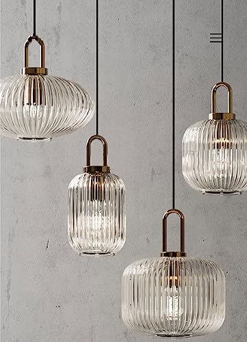 Lámpara colgante moderna de cristal transparente para isla de cocina 4