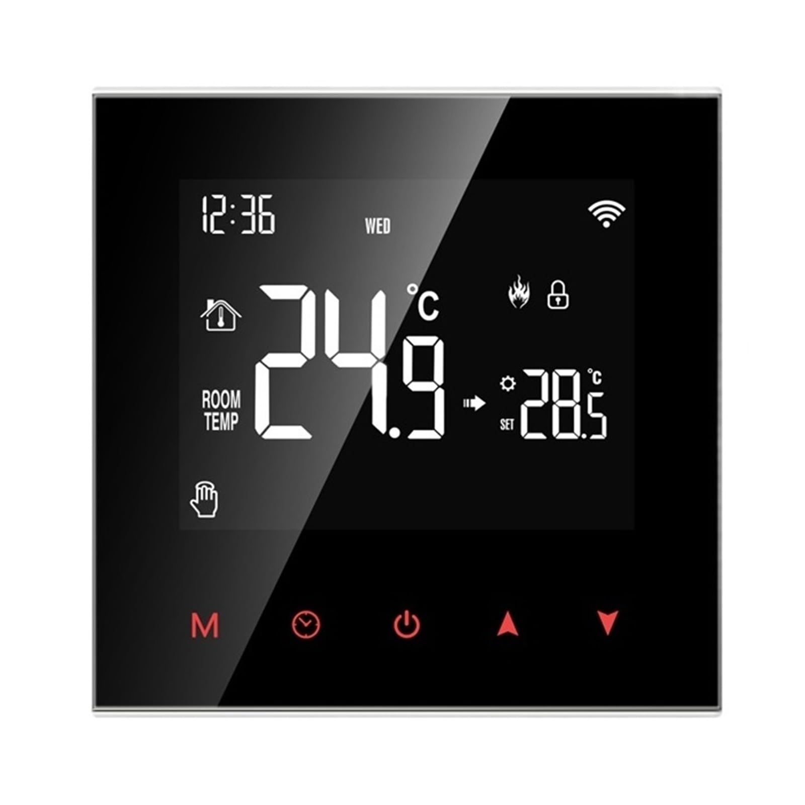 Termostato intelligente WiFi, regolatore di temperatura della caldaia a gas for riscaldamento elettrico(NO WiFi 3AGas Boiler)