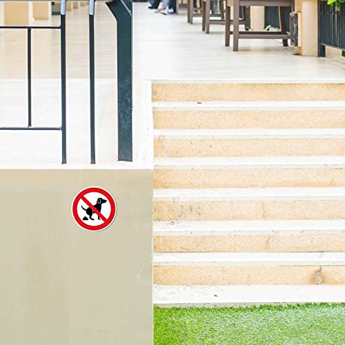 Hinweis-Aufkleber Hunde koten verboten I rund Ø 10 cm I Garten-Schild Verbotsaufkleber keine Hunde-Toilette Hundeklo I wetterfest I hin572
