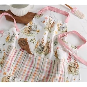 Primitives by kathy flower bunny apron  urban country home decor