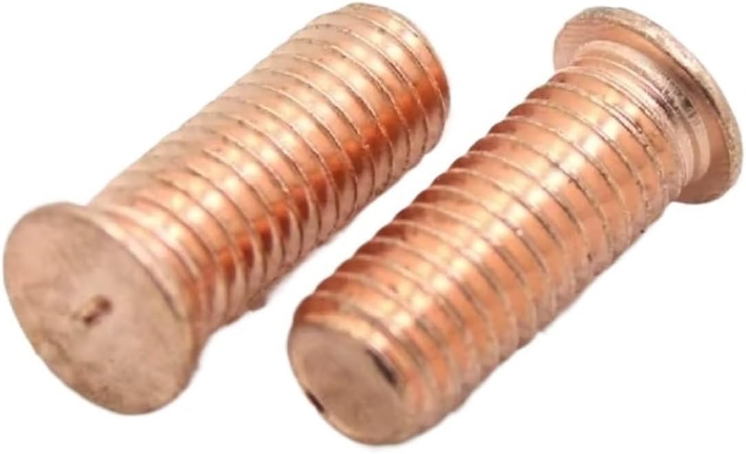 5pcs M10 Spot Welding Screw Bolt Welded Stud Column Brass Plating Screws Bolts(M10x50mm)