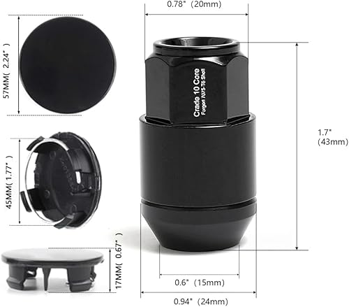 Miniatura 5 de MUGE RACING Tesla Model 3 Y - Kit de tapa de cubo central de rueda, kit de tapa de rueda central, tapa de tuerca de neumático, tapa de válvula de