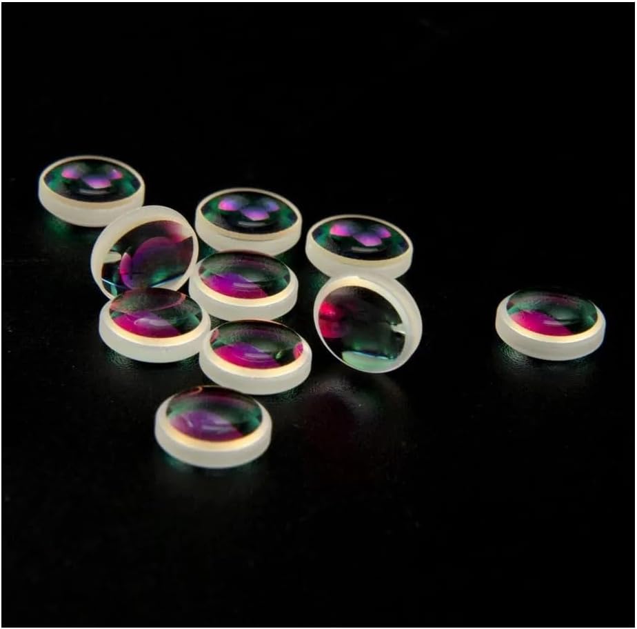 Artsim Prisms & Kaleidoscopes 50PCS 7.66mm Mini Defective Optical Biconvex Lentes DIY Decorative Prism Double Lenses Science Classroom Optics Kits