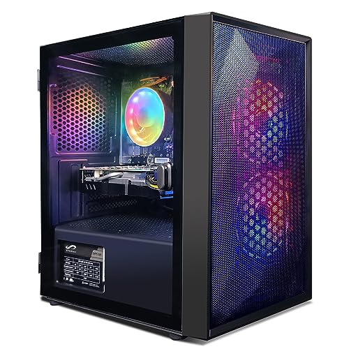 STGsivir Gaming Desktop-PC, Intel Core i5 3.3GHz bis zu 3.7GHz, Radeon R9 370 4GB GDDR5, 16GB, SSD 512GB, WiFi, BTB 5.0, RGB Lüfter x 3, W10H64