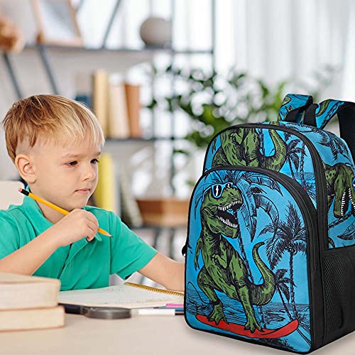 Mochila Infantil,Escolar Kit para Juvenil Menino,3 Peças de Dinossauro Bolsa de Livro 16 Polegadas