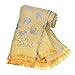 Elegantly Stunning Hand Woven Yellow Silk Elephant Scarf or Shawl