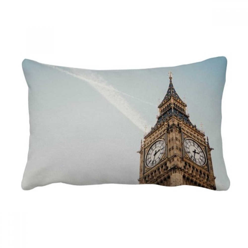 Coussin Big Ben pour soulager le mal de dos sur le canapé avec un design ciel bleu poétique