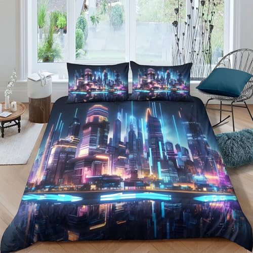 Parure de lit cyberpunk housse couette 135x200 microfibre douce - 4