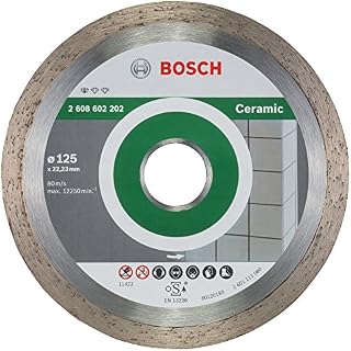 Bosch Professional 1x Standard for Ceramic Diamond Cutting Disc (for Stone, Tile, Ø 125 x 22,23 x 1,6 x 7 mm, Accessories for Angle Grinders)
