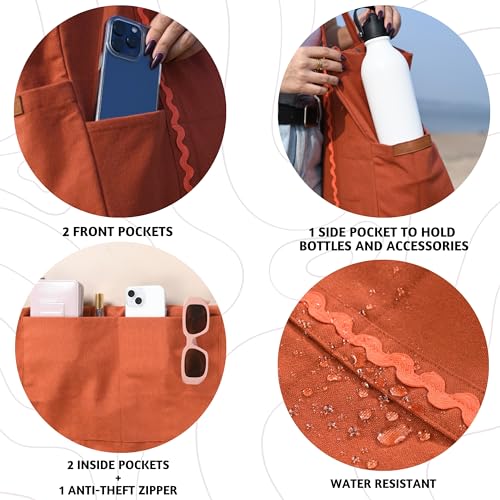 Image of Folkulture Beach Bag | Large Waterproof Beach Tote Bag for Women, Beach Essentials, Travel & Vacation Essentials